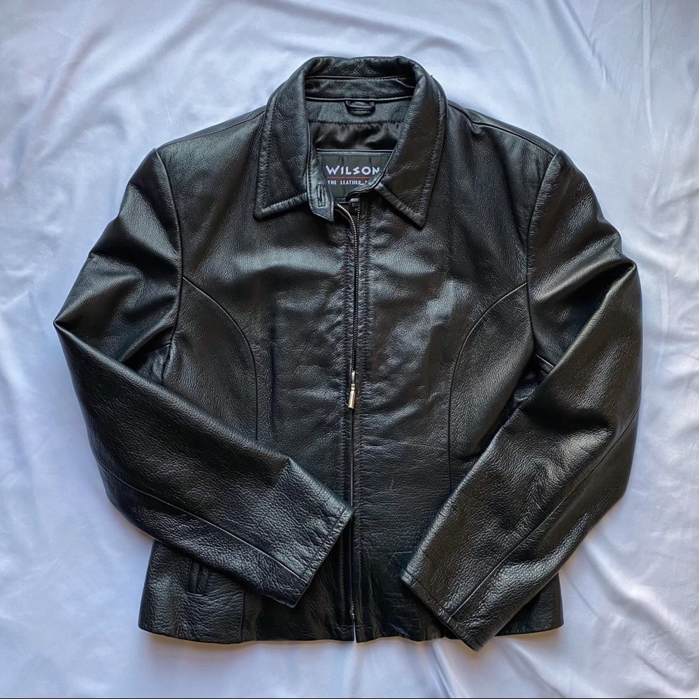 Wilsons Leather Black Vintage Jacket